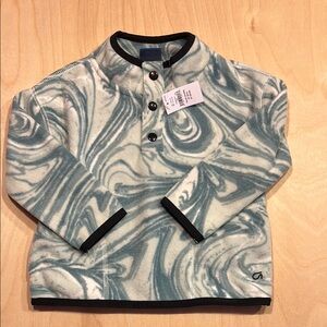 Stylish Kids' Marble Pattern Pullover - Blue